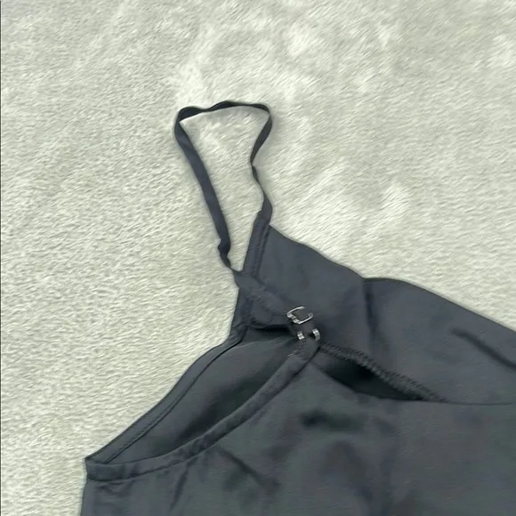 NEW Ettitude L 100% Bamboo Lyocell Black Slip Dress Nightie, Nightgown