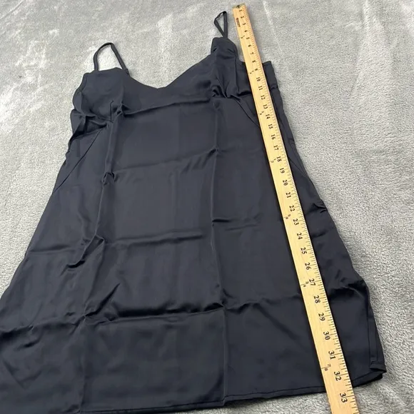 NEW Ettitude S 100% Bamboo Lyocell Black Slip Dress Nightie, Nightgown