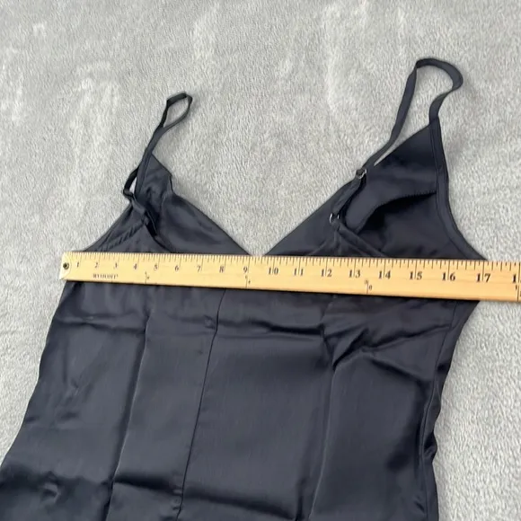 NEW Ettitude S 100% Bamboo Lyocell Black Slip Dress Nightie, Nightgown