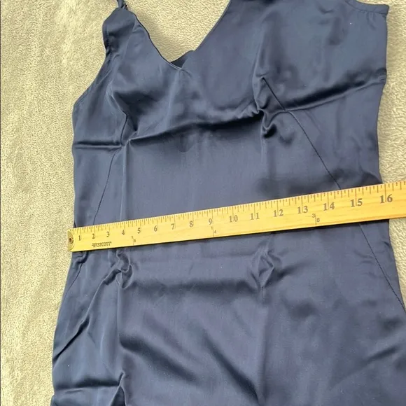 NEW Ettitude S 100% Bamboo Lyocell Navy Blue Slip Dress Nightie, Nightgown