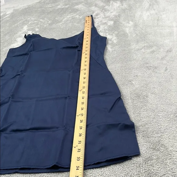 NEW Ettitude S 100% Bamboo Lyocell Navy Blue Slip Dress Nightie, Nightgown
