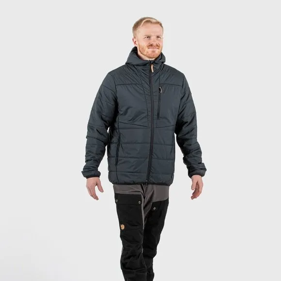 NEW Fjallraven Mens Keb Padded Insulated Hoodie Full Zip Jacket NWT Black L