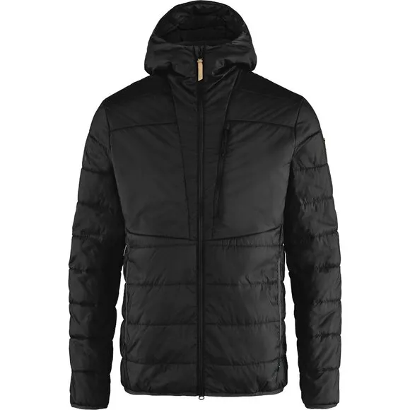 NEW Fjallraven Mens Keb Padded Insulated Hoodie Full Zip Jacket NWT Black L