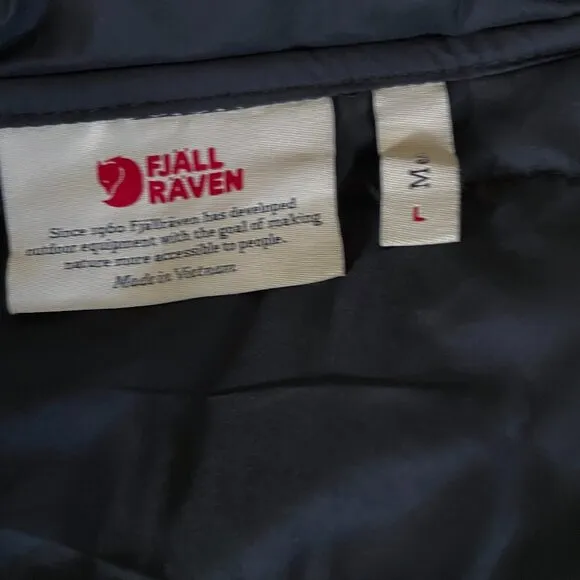 NEW Fjallraven Mens Keb Padded Insulated Hoodie Full Zip Jacket NWT Black L