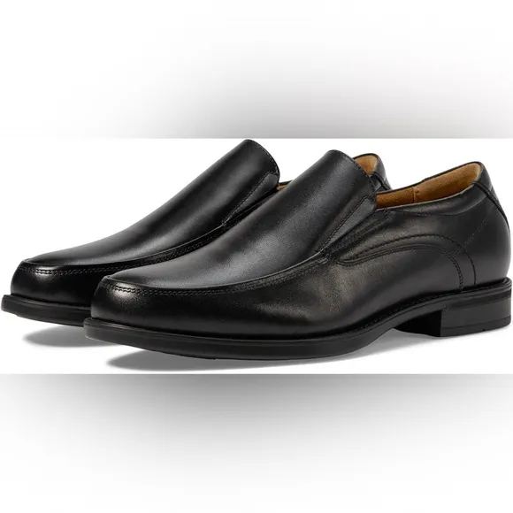 New Florsheim Midtown Moc Toe Slip-On Shoe in Black Size 10.5 3E  (A‎ 0250)