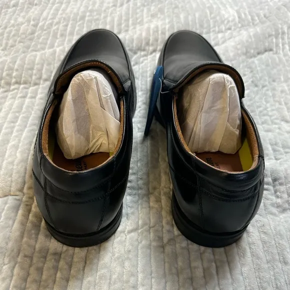 New Florsheim Midtown Moc Toe Slip-On Shoe in Black Size 10.5 3E  (A‎ 0250)
