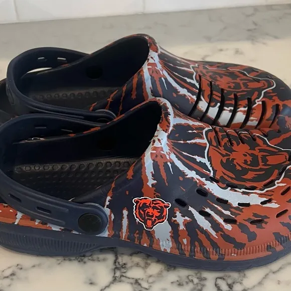 New FOCO Chicago Bears NFL Tie Dye Clog Slide Small 7-8