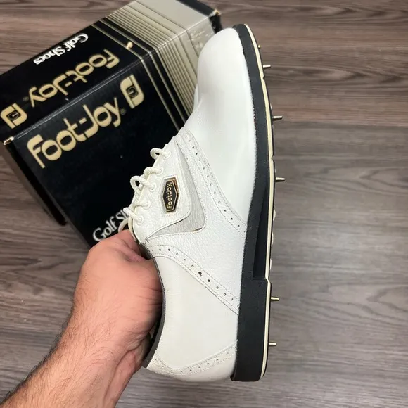NEW FootJoy LPX White Saddle Oxfords Golf Shoes 8 M