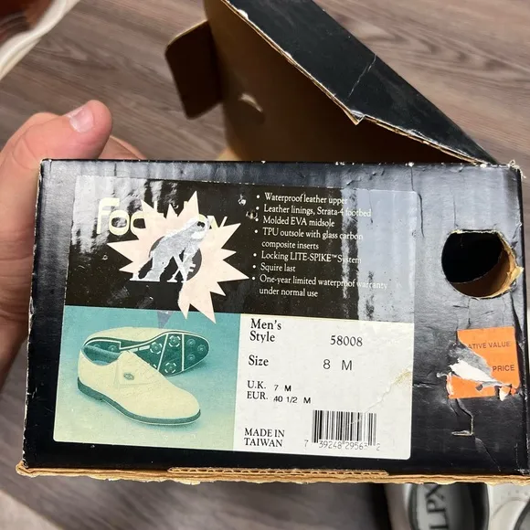 NEW FootJoy LPX White Saddle Oxfords Golf Shoes 8 M