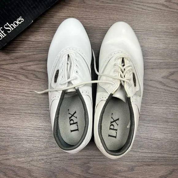 NEW FootJoy LPX White Saddle Oxfords Golf Shoes 8 M