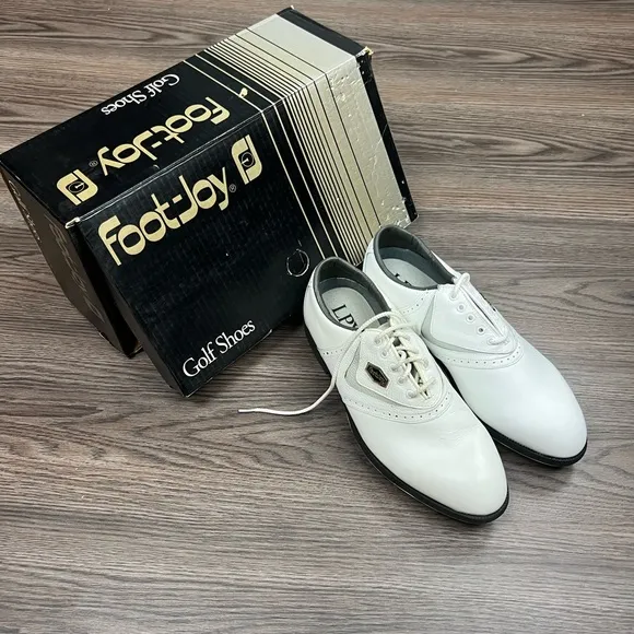NEW FootJoy LPX White Saddle Oxfords Golf Shoes 8 M