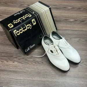 NEW FootJoy LPX White Saddle Oxfords Golf Shoes 8 M