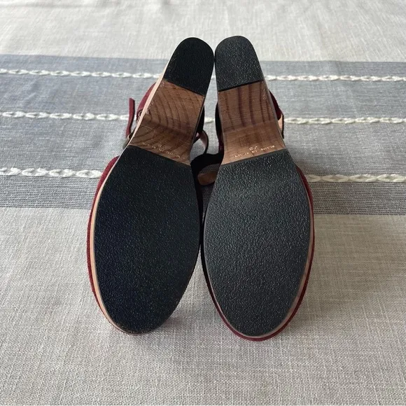 New Free People Cedar Clogs in Merlot Red Size 8 EU 38