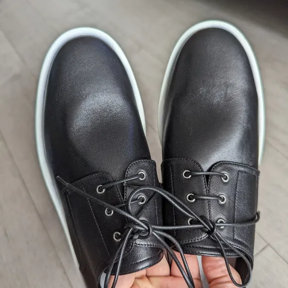 NEW Giorgio Armani Black leather Oxford size 37