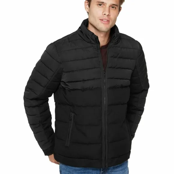 NEW GUESS Mattew Mix Material Puffer Jacket SZ S