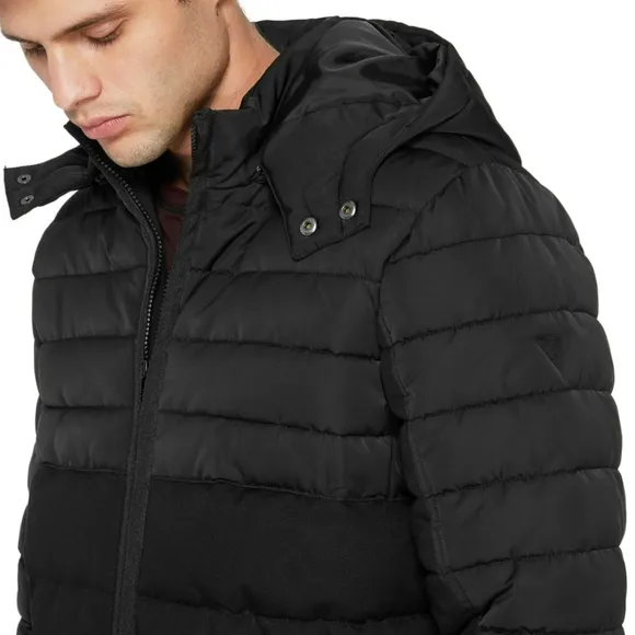 NEW GUESS Mattew Mix Material Puffer Jacket SZ S