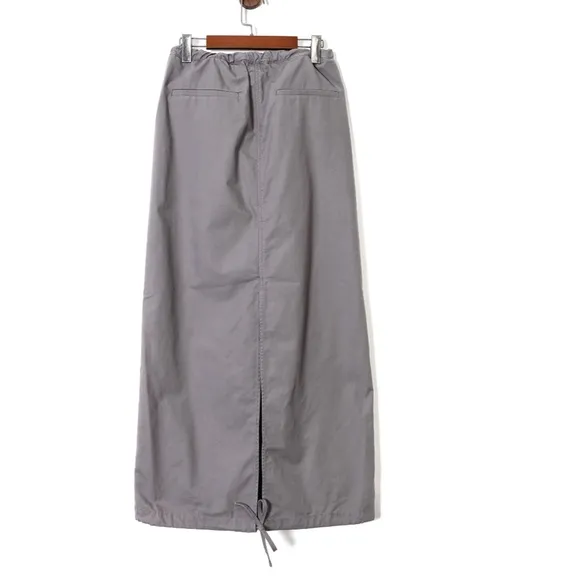 NEW Helsa Workwear Drawcord Maxi Skirt - Dark Grey