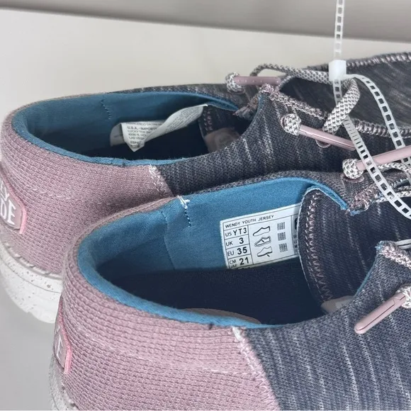 NEW Hey Dude Wendy Youth Jersey Slip On Shoes YT3