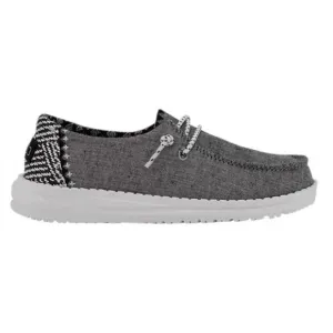 NEW HEY DUDE wendy youth shoe in chambray onyx