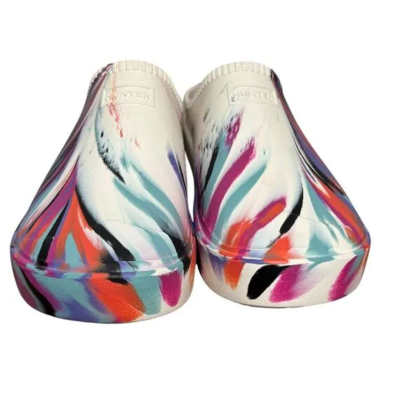 NEW Hunter White Marble In/Out Bloom Clogs US 12 EU 44 Slip-on Algae Foam Multi