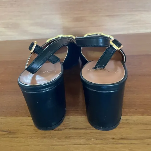 NEW IN BOX - Jones New York - Black &amp; Gold Heel Slingbacks - 7.5