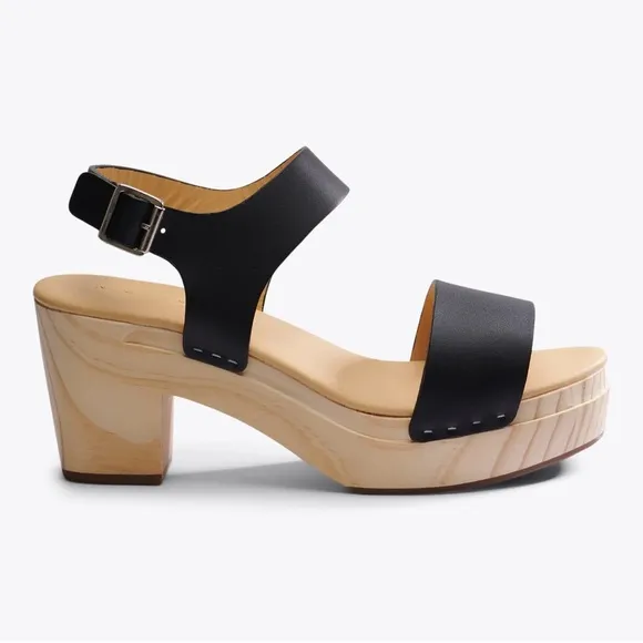 NEW IN BOX Nisolo All-Day Open Toe Clog in Black, Size 8