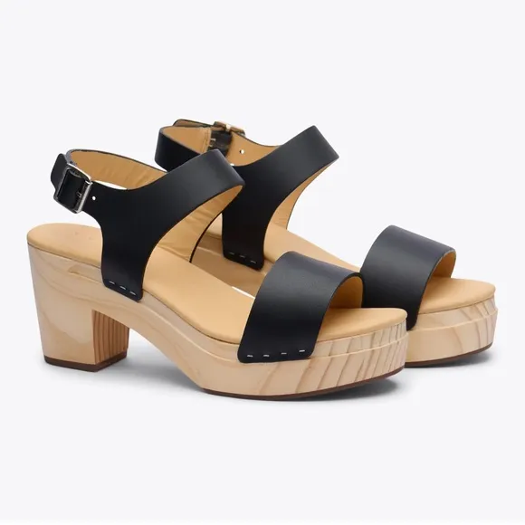 NEW IN BOX Nisolo All-Day Open Toe Clog in Black, Size 8