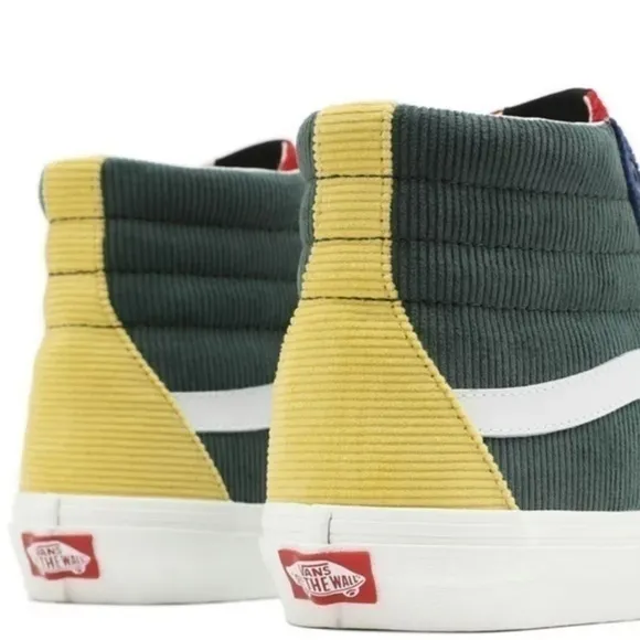 NEW IN BOX Vans (KRH94M) Mixed Corduroy Sk8-Hi Shoes -Multi Women’s Size 7