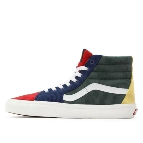 NEW IN BOX Vans (KRH94M) Mixed Corduroy Sk8-Hi Shoes -Multi Women’s Size 7