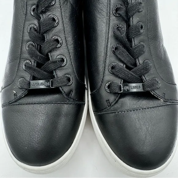NEW J/SLIDES EVE Leather Women Sneakers  Size 7  Color Black  MSRP $159