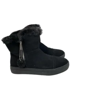 New J/Slides Women's Alistar High-Top Faux-Fur Bootie Sneakers Zipper Closure10M