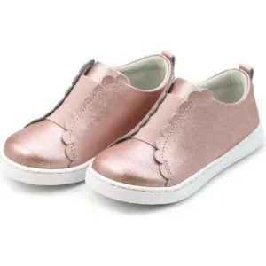NEW L'AMOUR girl's phoebe slip on sneaker in glitter pink