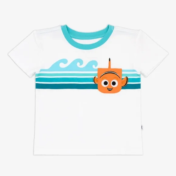 New Little Sleepies Nemo Relaxed Pocket Tee in White Size 3T