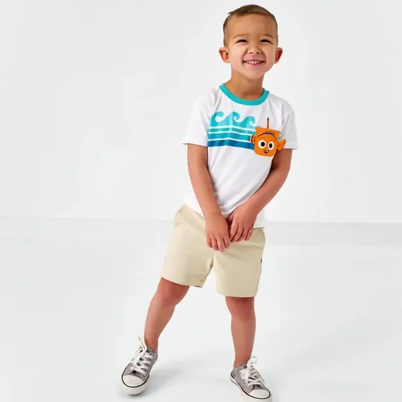New Little Sleepies Nemo Relaxed Pocket Tee in White Size 3T