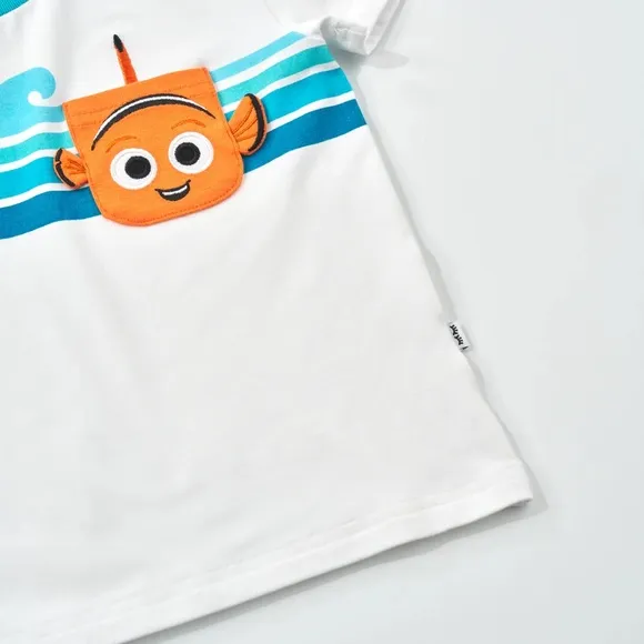 New Little Sleepies Nemo Relaxed Pocket Tee in White Size 3T