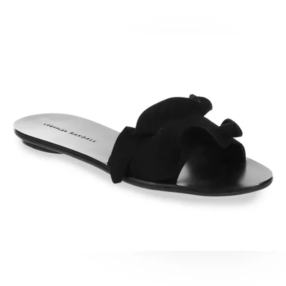 NEW Loeffler Randal Birdie Slides in Black Suede