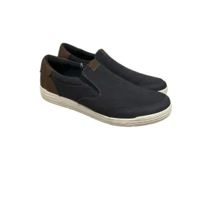 New Men's Nunn Bush City Walk Canvas Navy Blue Slip-On, Size13, 1280