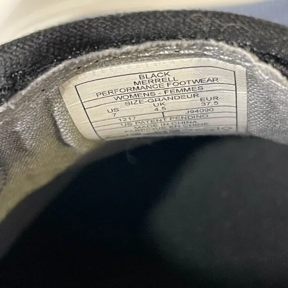 (NEW) MERRELL &quot;Around Town Black&quot; Slip On Canvas Sneaker, Black - 7