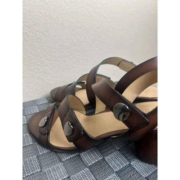 NEW Naturalizer Naalicia Pumps Women's Size 7 Red Brown Leather Heels Autumn