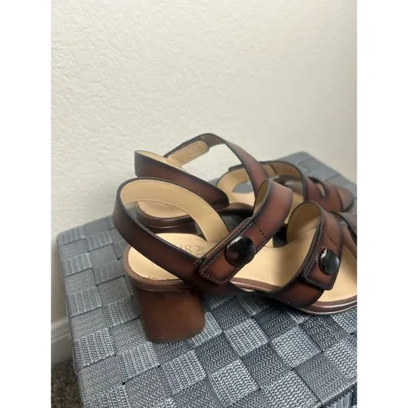 NEW Naturalizer Naalicia Pumps Women's Size 7 Red Brown Leather Heels Autumn