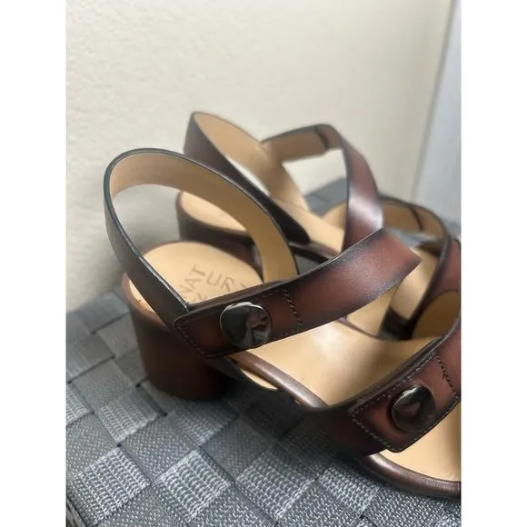 NEW Naturalizer Naalicia Pumps Women's Size 7 Red Brown Leather Heels Autumn