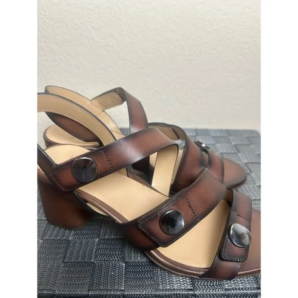NEW Naturalizer Naalicia Pumps Women's Size 7 Red Brown Leather Heels Autumn