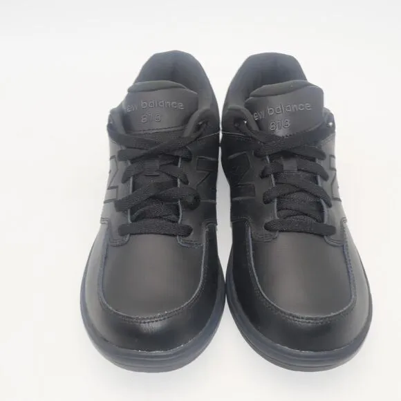 NEW New Balance Men's 7.5 Leather Black Walking Shoes Sneakers MW813BK