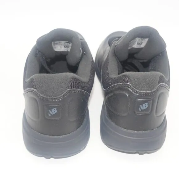 NEW New Balance Men's 7.5 Leather Black Walking Shoes Sneakers MW813BK