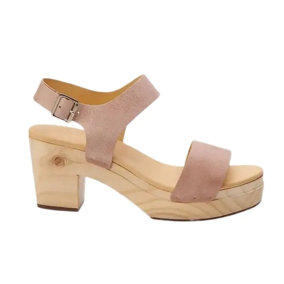 NEW Nisolo All Day Open Toe Leather Clogs In Desert Rose Pink Size 8