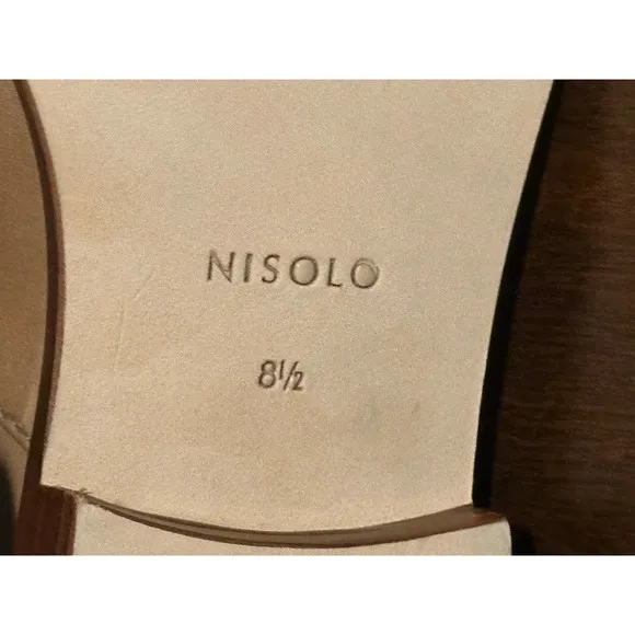 New NISOLO Emma d'Orsay Oxfords In Almond Beige Size 8.5 Luxury Sustainable