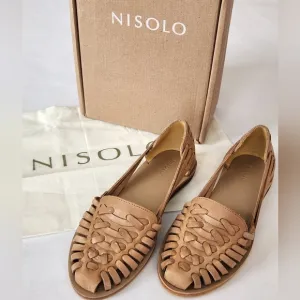NEW! || NISOLO || Huarache, almond color, sandal, sz 6, leather