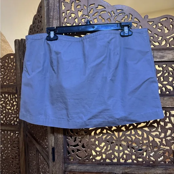 NEW NWT Helsa Workwear Apron Mini Skirt in Dark Grey