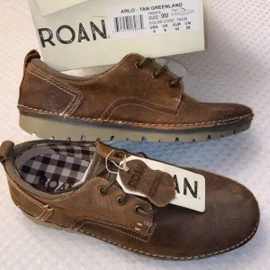 NEW! ROAN by BED STU Arlo Men’s Tan Brown Leather Casual Shoes Sneakers Oxfords