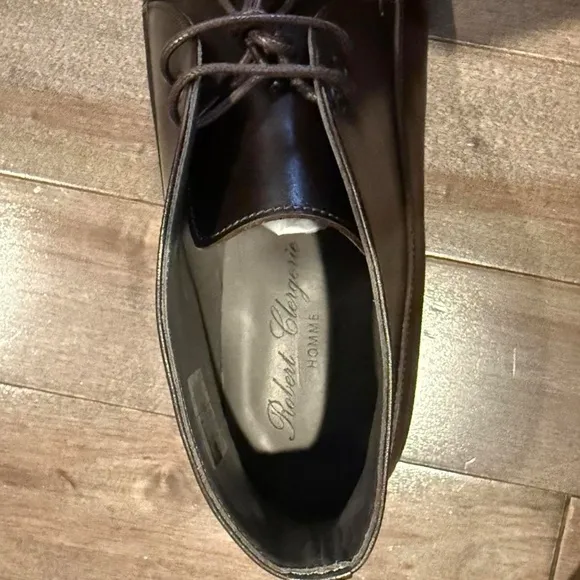 NEW Robert Clergerie Dark Brown Men's Calf Leather Oxfords (size 42 / US 9)
